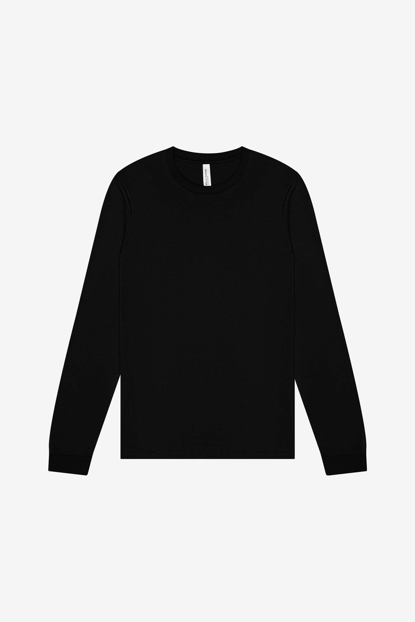 Customizable Unisex Heather CVC Long Sleeve Tee Long Sleeve T-Shirt Bella Canvas XS Solid Black Blend