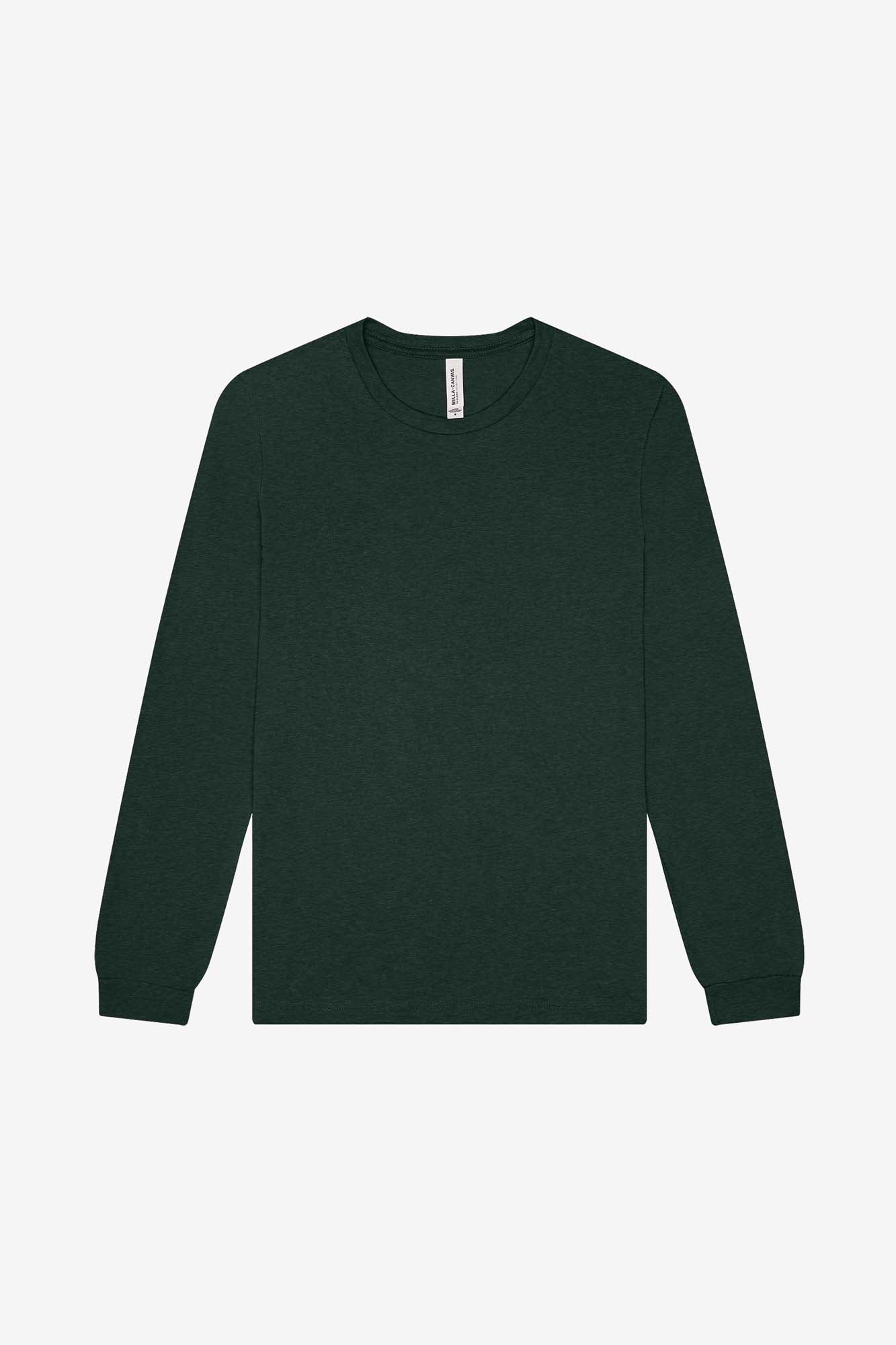 Customizable Unisex Triblend Long Sleeve Tee Long Sleeve T-Shirt Bella Canvas XS Emerald Triblend