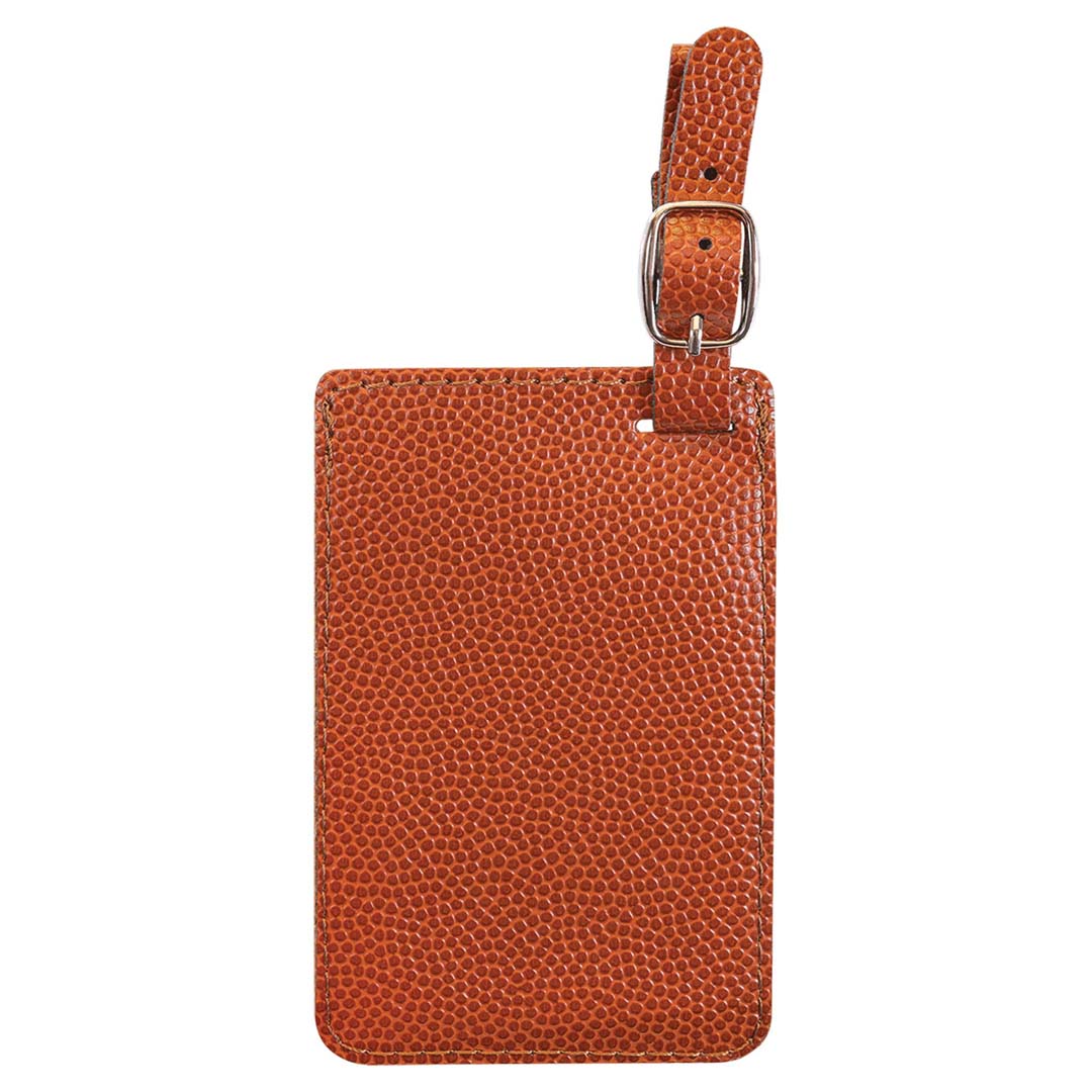 Engraveable Leatherette Luggage Tag Luggage Tag JDS Basketball/Black Engraving