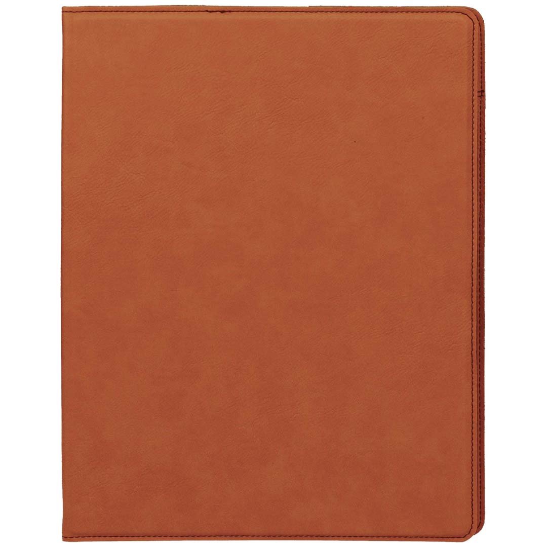 Engravable Leatherette Zippered Portfolio with Notepad Portfolio JDS