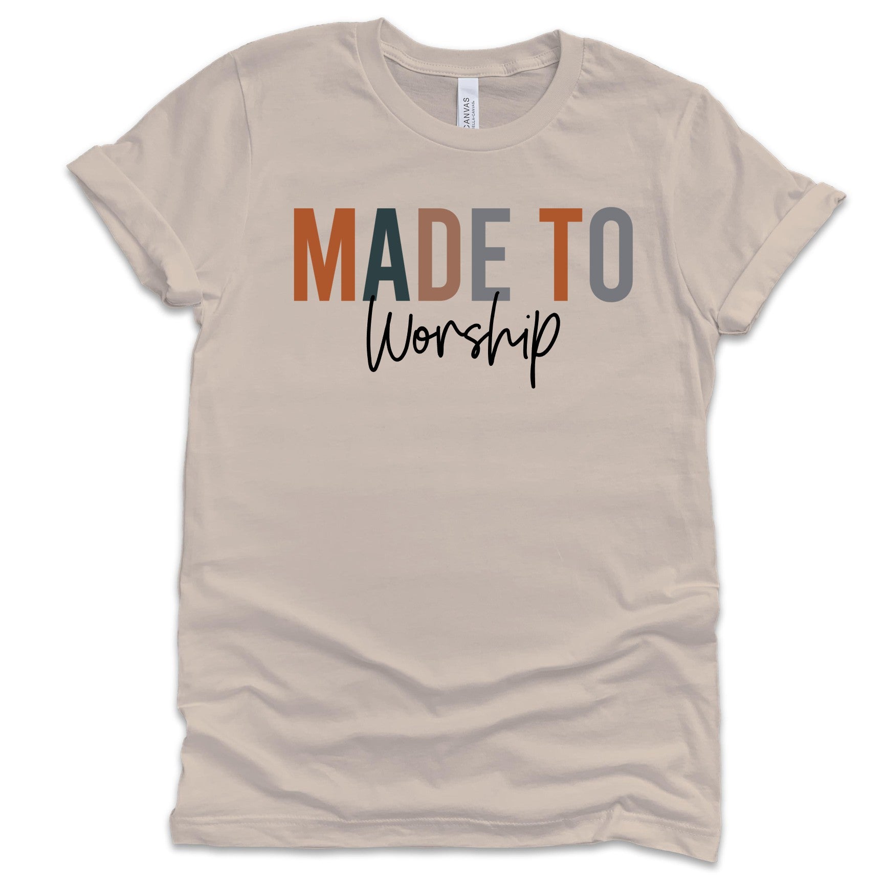 Made To Worship T-Shirts Profyle District Small Tan