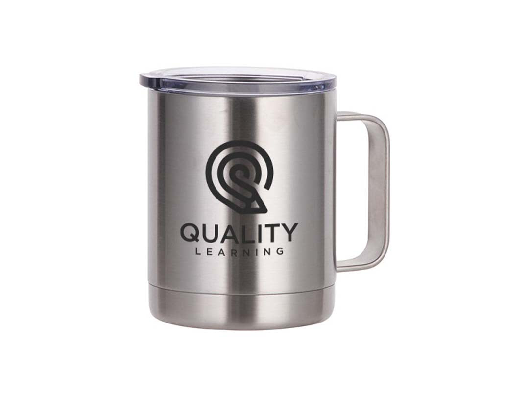 Engravable 10oz Coffee Cup Coffee Cup JPPlus Stainless Steel/Black Engraving
