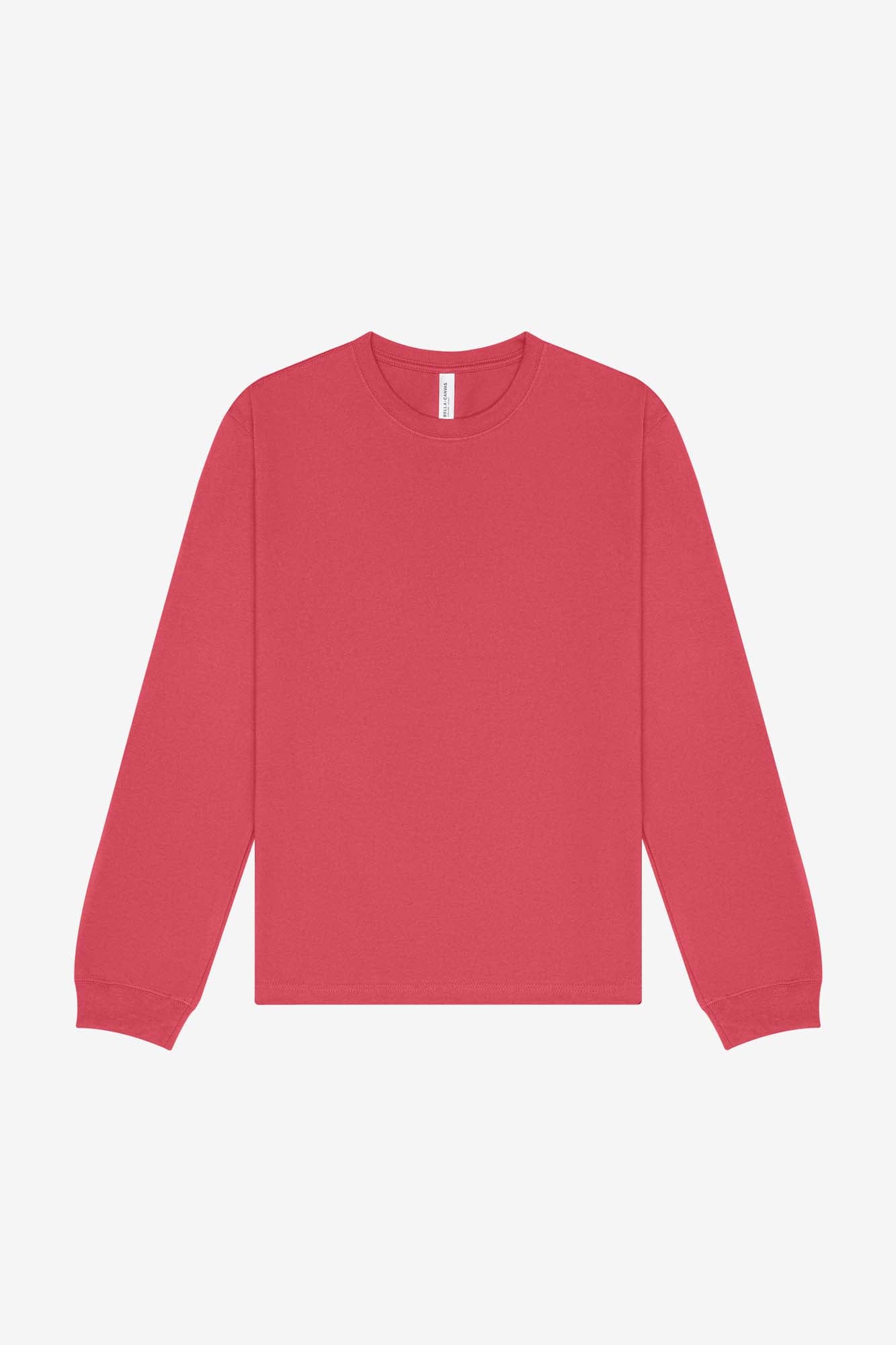 Customizable Unisex 7.5 oz Heavyweight Long Sleeve Tee T-Shirts Bella Canvas XS Vintage Red