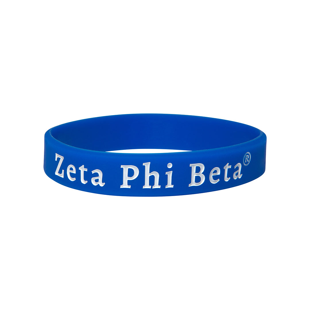 Solid Silicone Wristband - Zeta Phi Beta (Blue) Profyle District