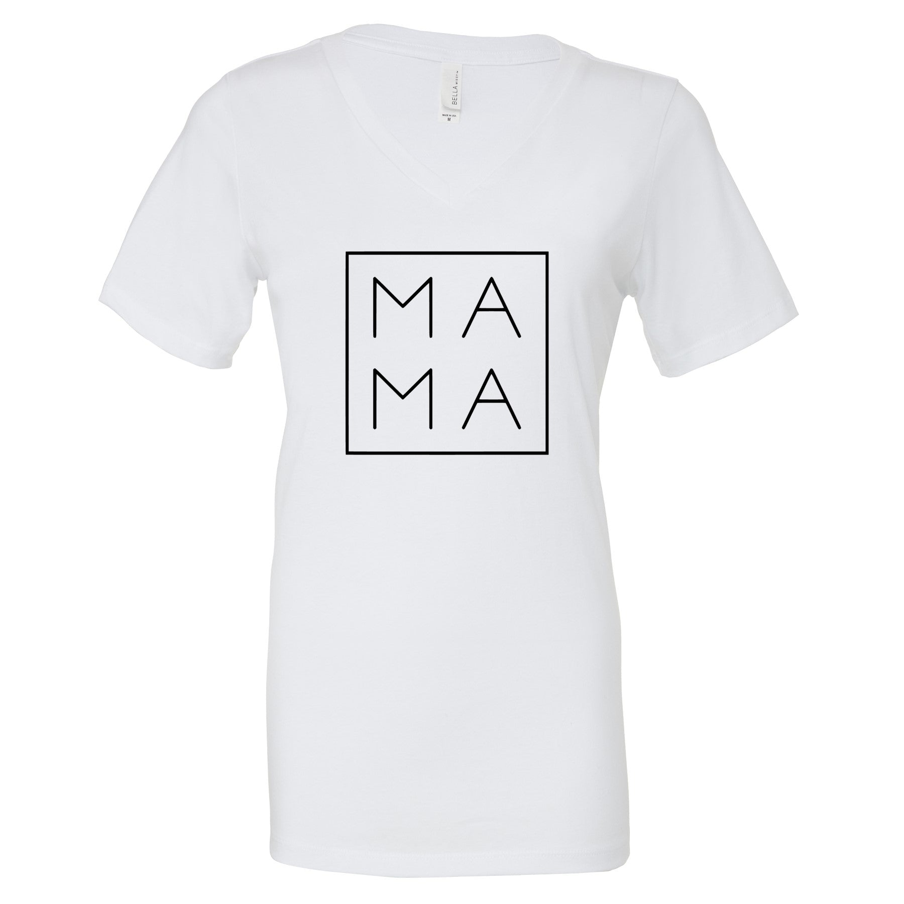 Mama-Mini T-Shirts Profyle District Ladies Small White