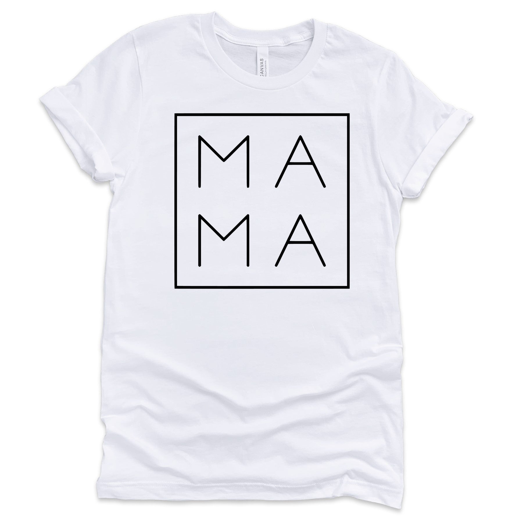 Mama-Mini T-Shirts Profyle District Unisex Small White
