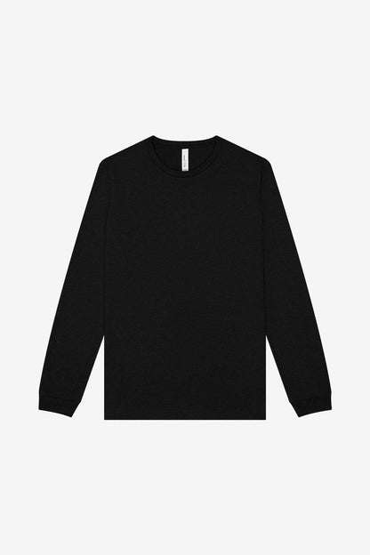 Customizable Unisex Heather CVC Long Sleeve Tee Long Sleeve T-Shirt Bella Canvas XS Black Heather