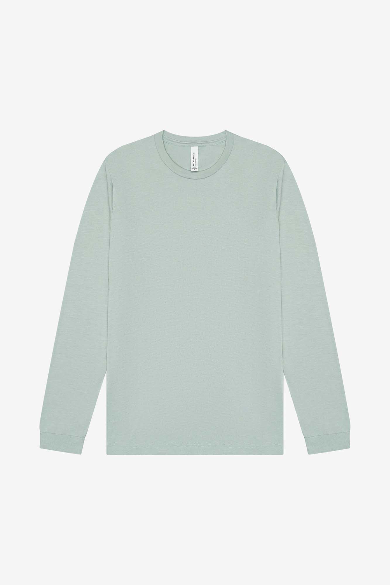 Customizable Unisex Heather CVC Long Sleeve Tee Long Sleeve T-Shirt Bella Canvas XS Heather Dusty Blue