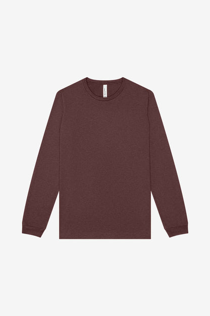 Customizable Unisex Heather CVC Long Sleeve Tee Long Sleeve T-Shirt Bella Canvas XS Heather Maroon