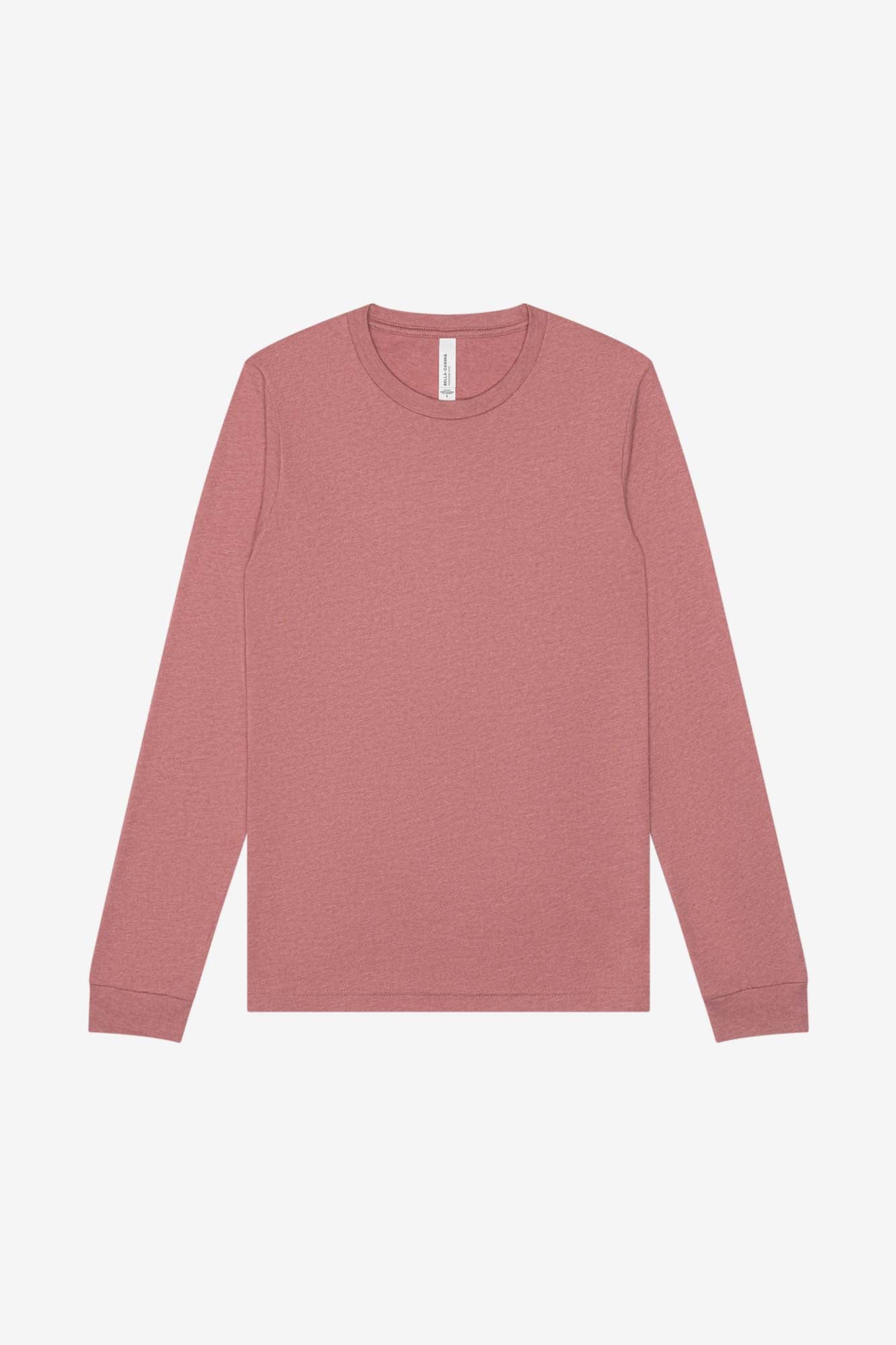 Customizable Unisex Heather CVC Long Sleeve Tee Long Sleeve T-Shirt Bella Canvas XS Heather Mauve