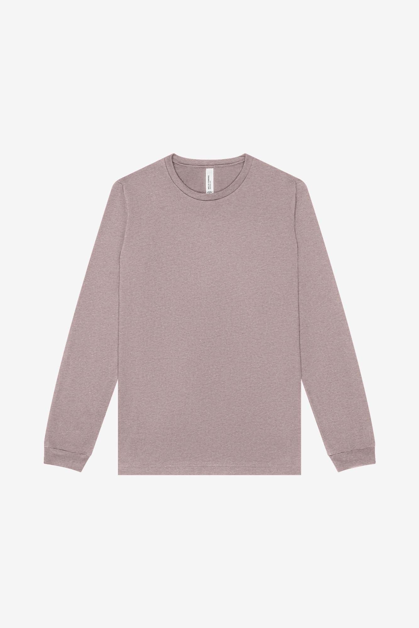 Customizable Unisex Heather CVC Long Sleeve Tee Long Sleeve T-Shirt Bella Canvas XS Heather Pink Gravel