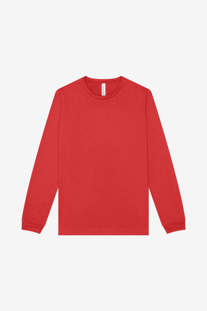 Customizable Unisex Heather CVC Long Sleeve Tee Long Sleeve T-Shirt Bella Canvas XS Heather Red