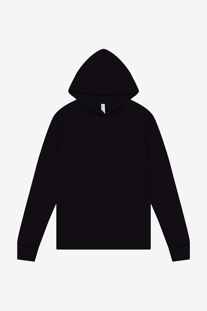 Customizbale Unisex Jersey Long Sleeve Hooded Tee Long Sleeve T-Shirt Bella Canvas XS Black