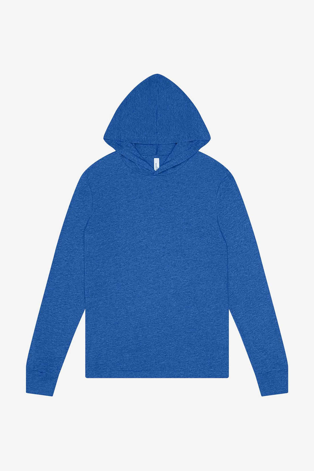 Customizbale Unisex Jersey Long Sleeve Hooded Tee Long Sleeve T-Shirt Bella Canvas XS Heather True Royal