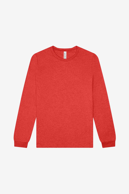 Customizable Unisex Triblend Long Sleeve Tee Long Sleeve T-Shirt Bella Canvas XS Red Triblend