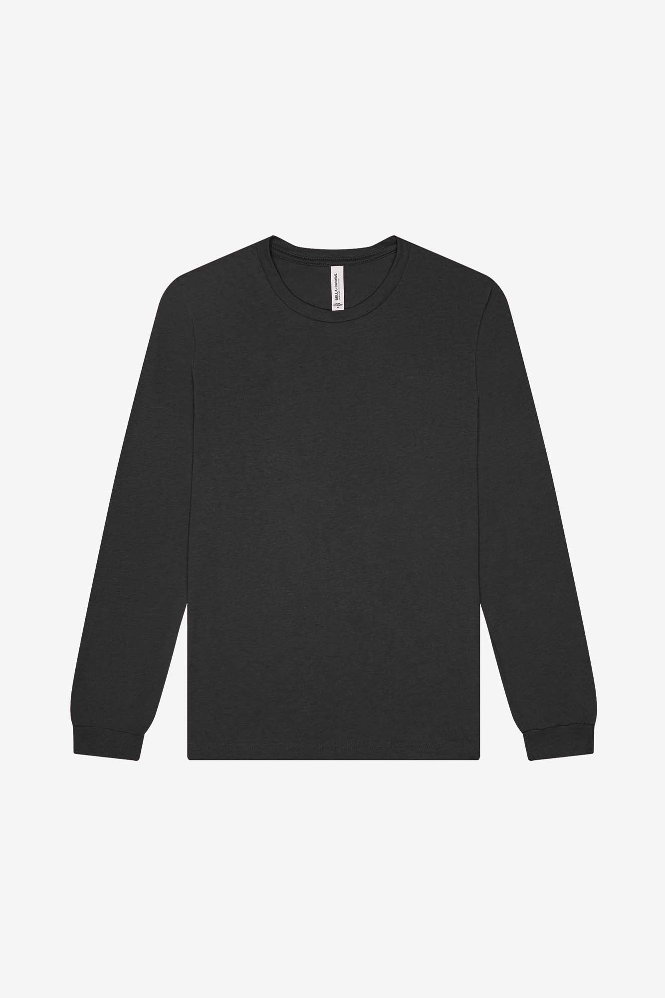 Customizable Unisex Triblend Long Sleeve Tee Long Sleeve T-Shirt Bella Canvas XS Solid Dark Grey