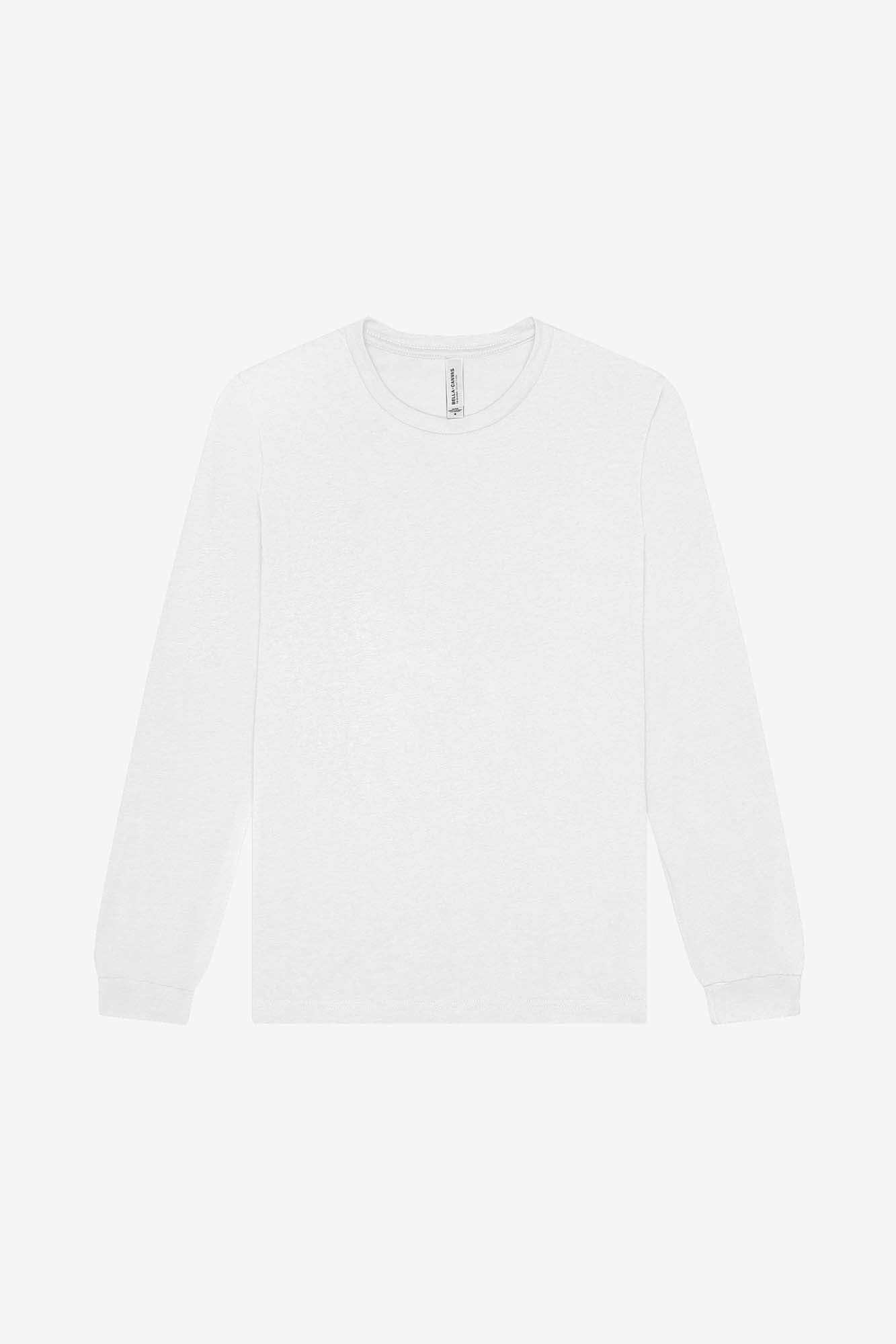 Customizable Unisex Triblend Long Sleeve Tee Long Sleeve T-Shirt Bella Canvas XS Solid White Triblend