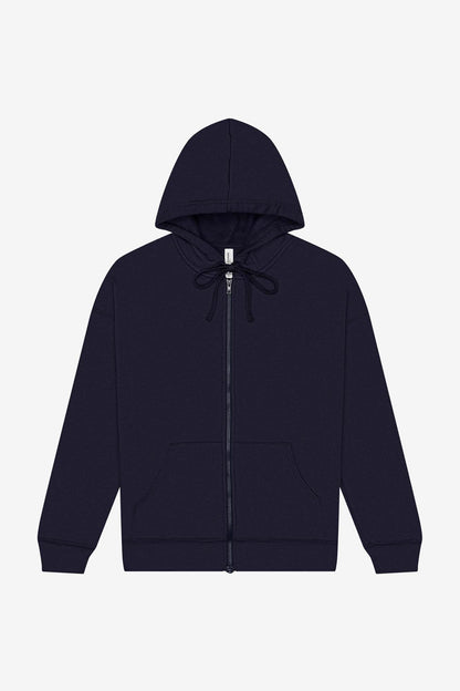 Customizable Unisex Sponge Fleece DTM Full Zip Hoodie Sweatshirt Bella Canvas XS Navy