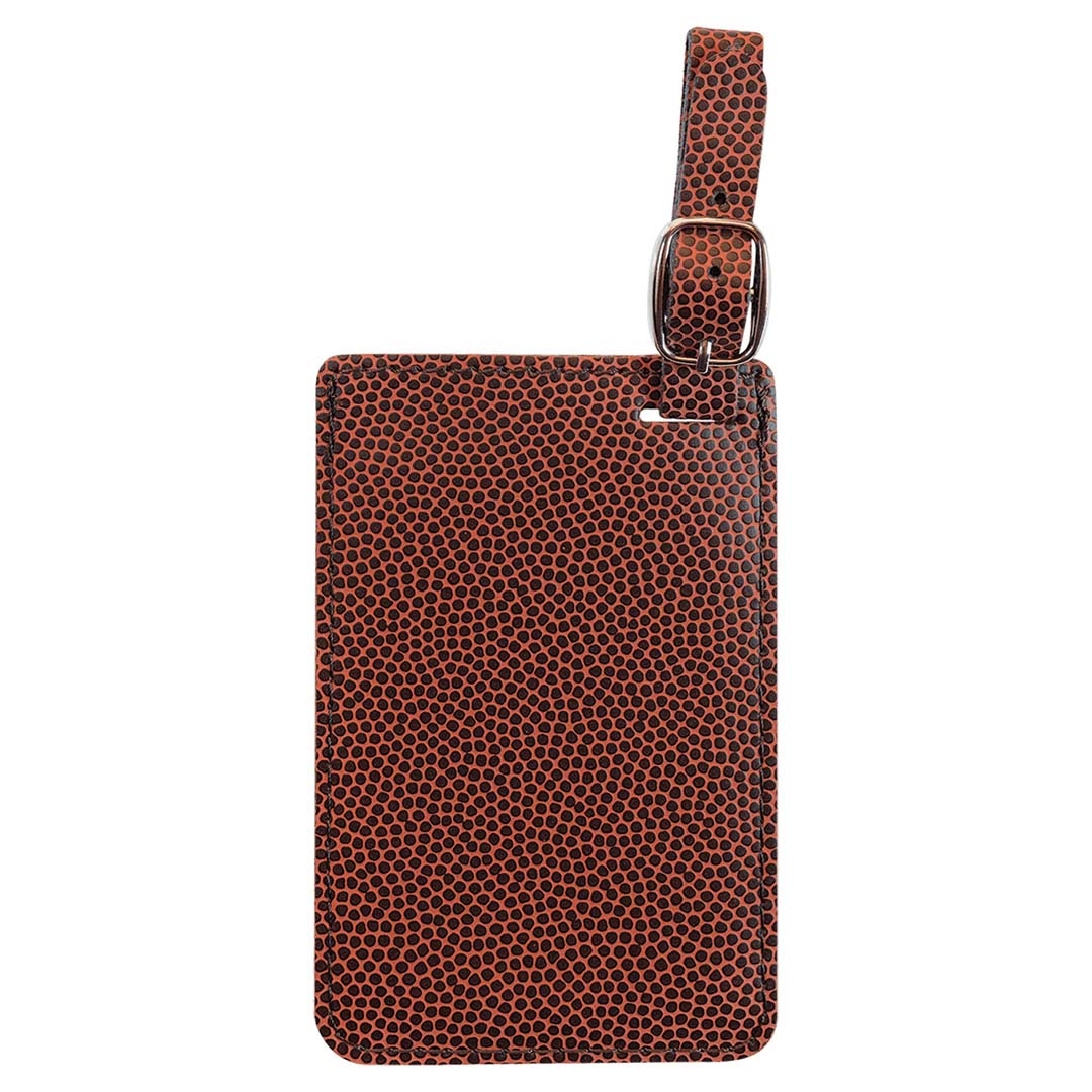 Engraveable Leatherette Luggage Tag Luggage Tag JDS Football/Black Engraving