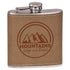 Engravable 6 oz. Stainless Steel Flask Drinkware JDS Brown/Black