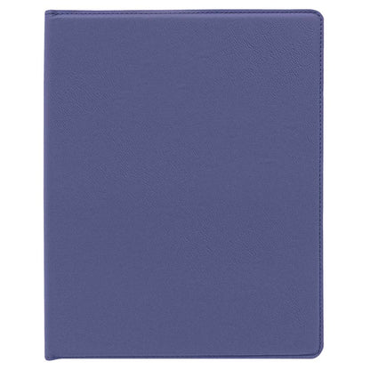 Engravable Leatherette Portfolio with Notepad Portfolio JDS Purple/Black Engraving 7" x 9"