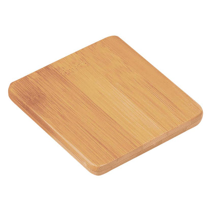 Engravable Bamboo Coaster Set(6) with Holder Drinkware JDS