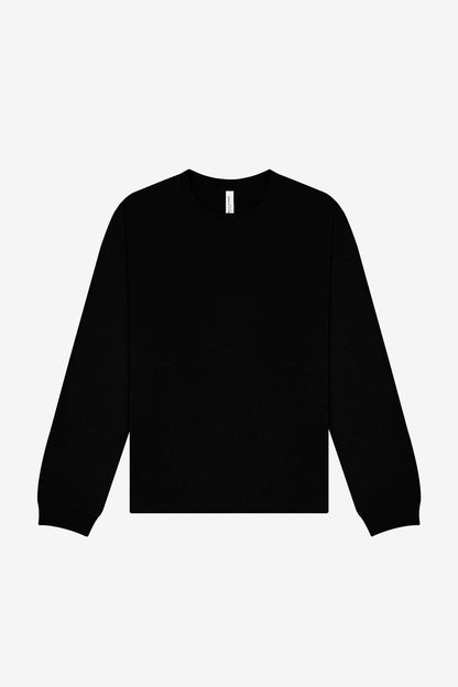 Customizable Unisex 7.5 oz Heavyweight Long Sleeve Tee T-Shirts Bella Canvas XS Black