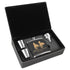 Engravable 6 oz. Flask Set in Presentation Box Drinkware JDS Black/Gold Engraving