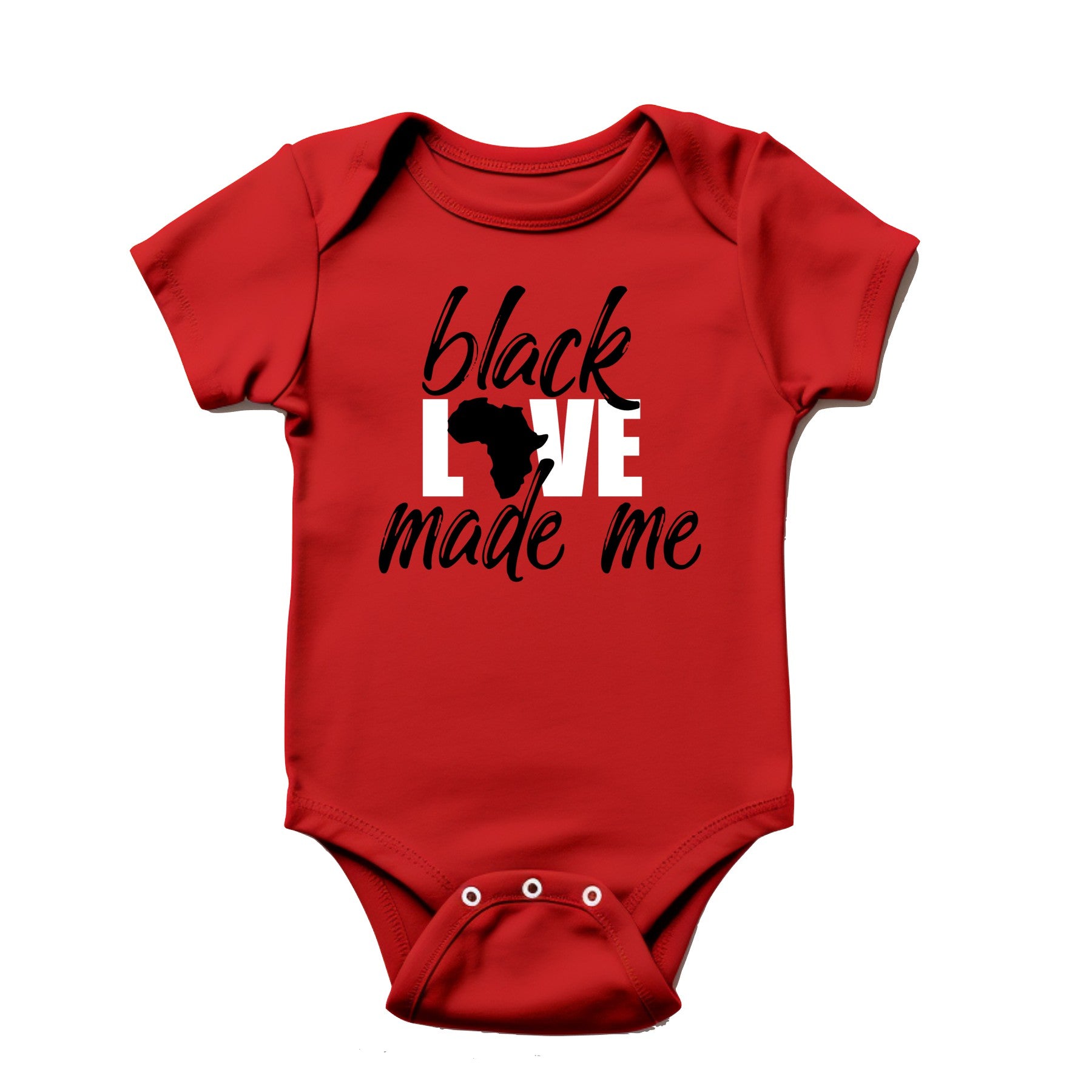 Black Love Made Me (Infant) Youth T-Shirts Profyle District 3-6 M Red