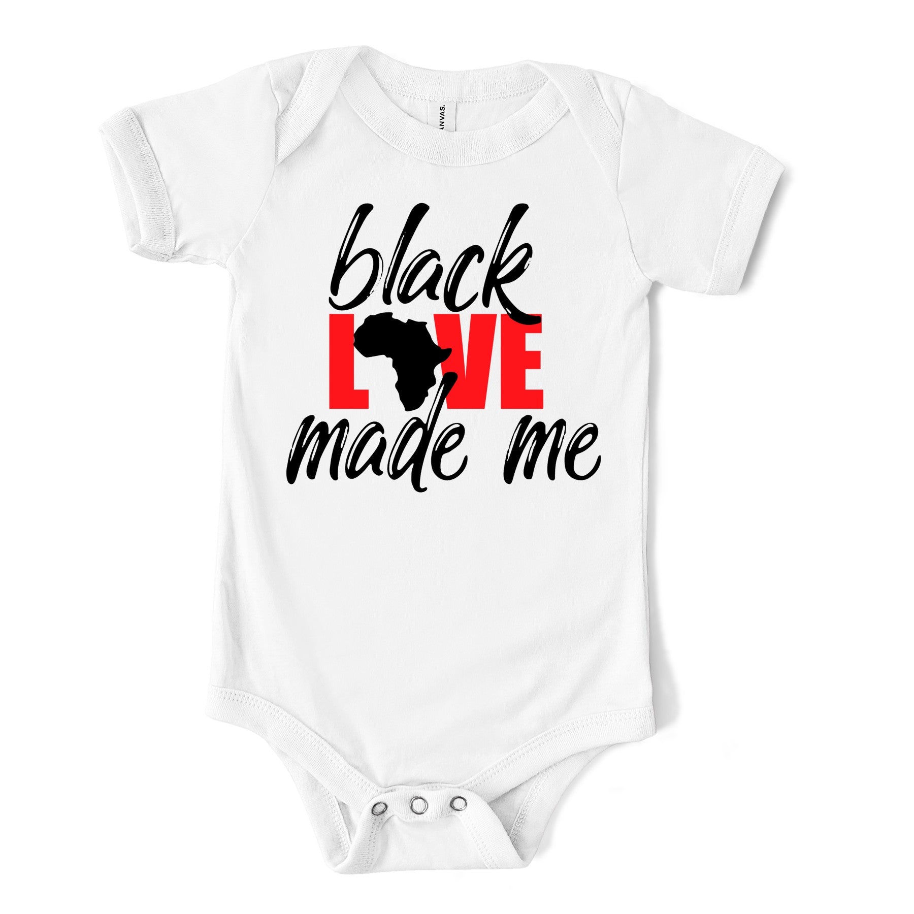 Black Love Made Me (Infant) Youth T-Shirts Profyle District 3-6 M White