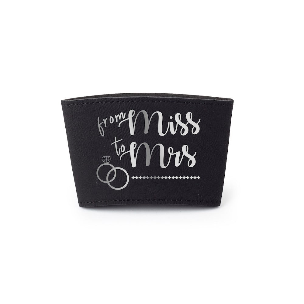 Engravable Cup Sleeve Drinkware JPPlus Black/Silver Engraving
