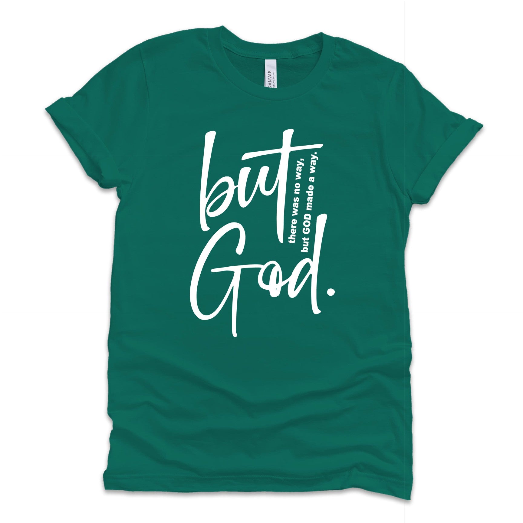 But God T-Shirts Profyle District Small Kelly Green