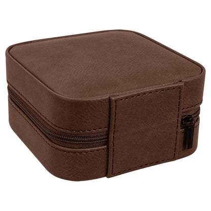 Engravable Leatherette Travel Jewelry Box Jewerly Case JDS