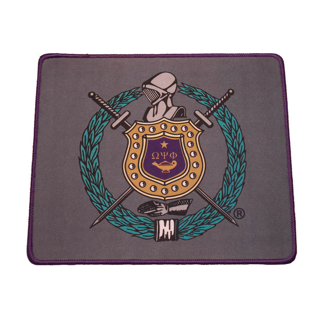 Hemmed Mouse Pad - Omega Psi Phi