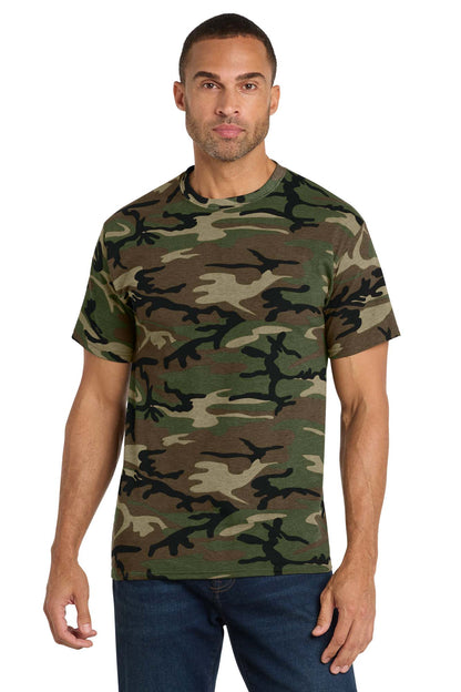 Customizable Cotton Camo Tee T-Shirts Port &amp; Co