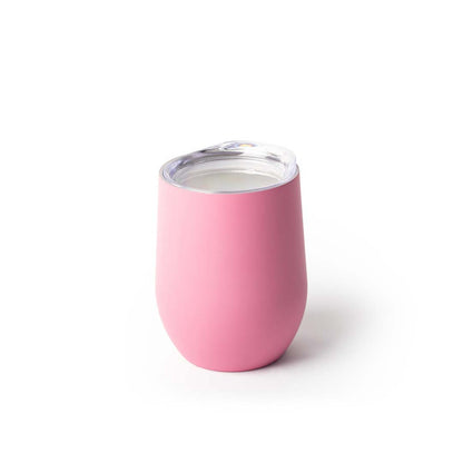 Engravable 12oz Stemless Wine Glass Tumbler Drinkware JPPlus Pink/Silver Engraving