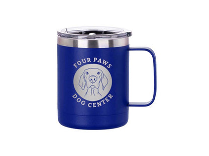 Engravable 10oz Coffee Cup Coffee Cup JPPlus Royal Blue/Silver Engraving