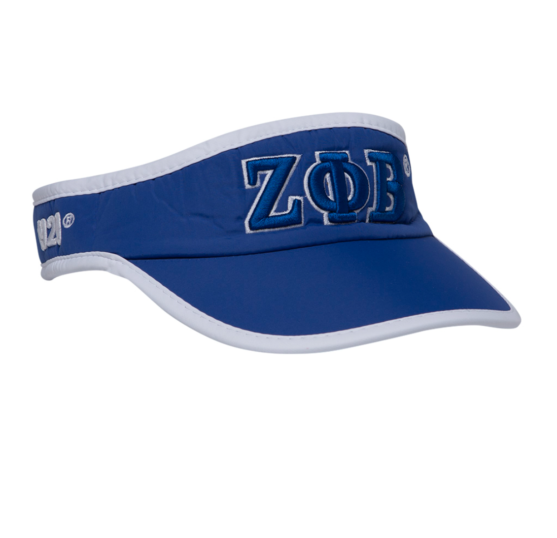 Featherlite Visor - Zeta Phi Beta (Blue) Hats Profyle District Blue One size