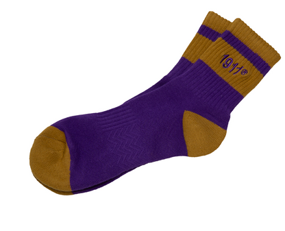 Quarter Socks - Omega Psi Phi (Purple or Old Gold) Profyle District Team Purple One size