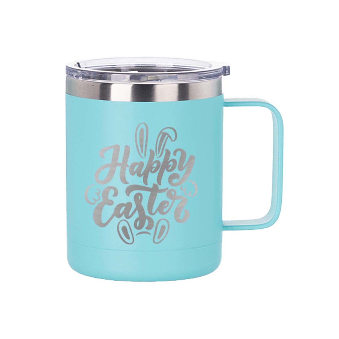 Engravable 10oz Coffee Cup Coffee Cup JPPlus Seafoam/Silver Engraving