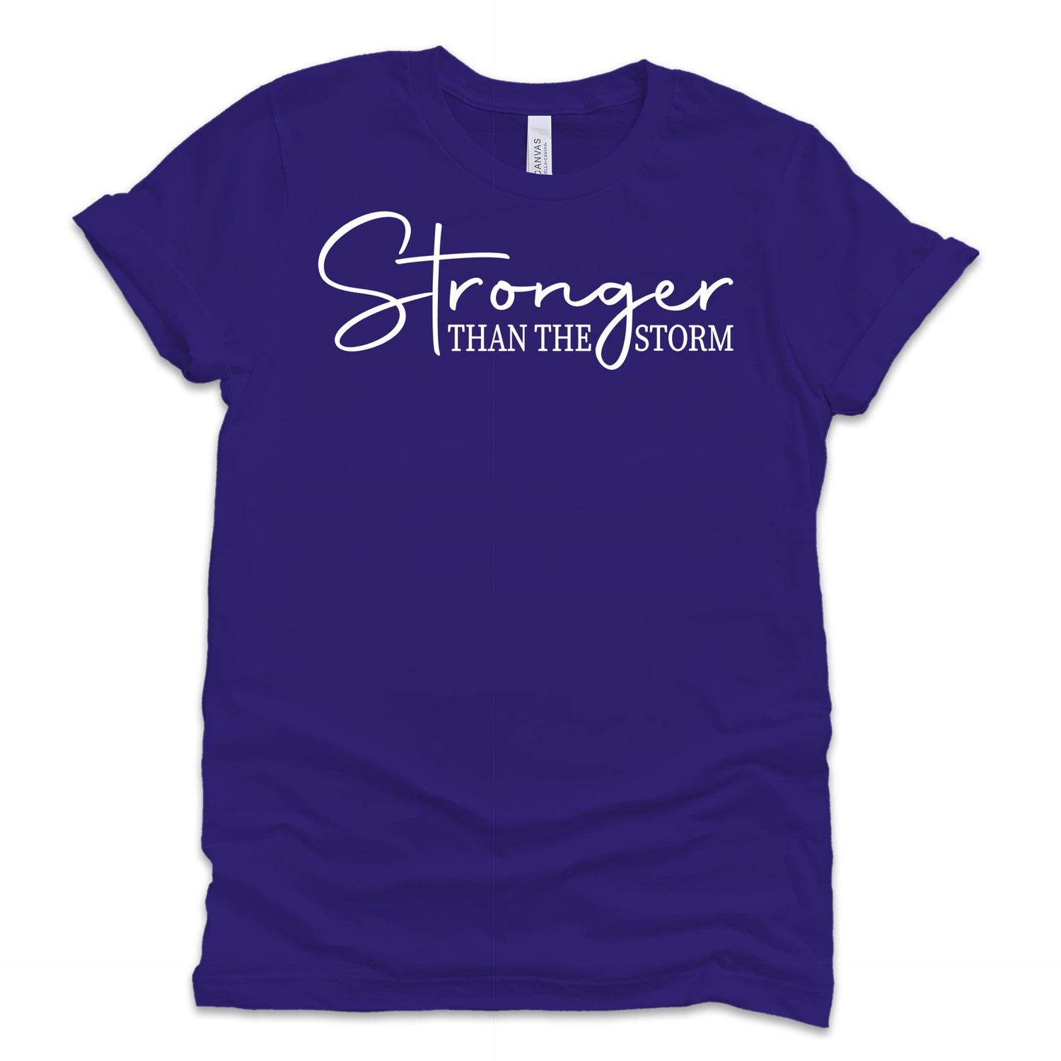 Stronger Than The Storm T-Shirts Profyle District Small Team Purple