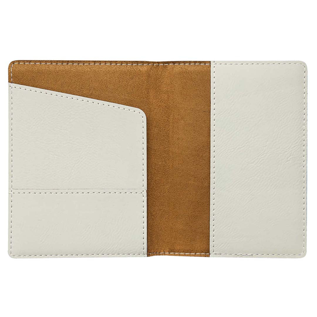 Engravable Leatherette Passport Holder Book Cover JDS