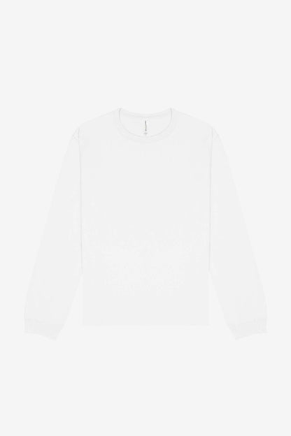 Customizable Unisex 7.5 oz Heavyweight Long Sleeve Tee T-Shirts Bella Canvas XS White