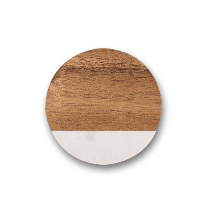 Engravable Marble and Acacia Wood Coasters (4 pack) Drinkware Profyle District