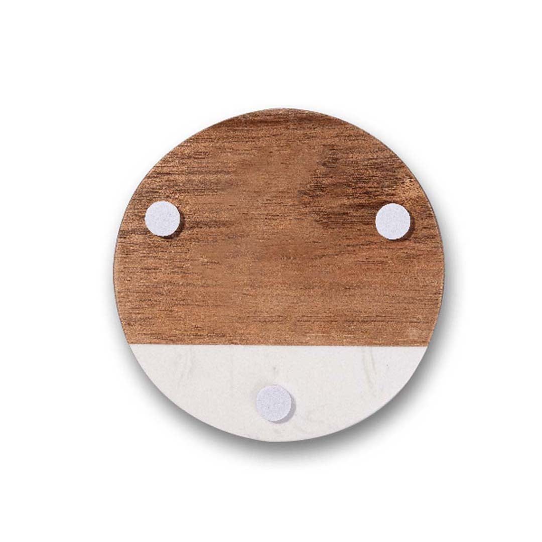 Engravable Marble and Acacia Wood Coasters (4 pack) Drinkware Profyle District