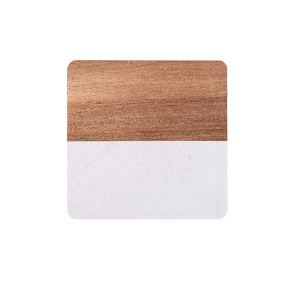 Engravable Marble and Acacia Wood Coasters (4 pack) Drinkware Profyle District