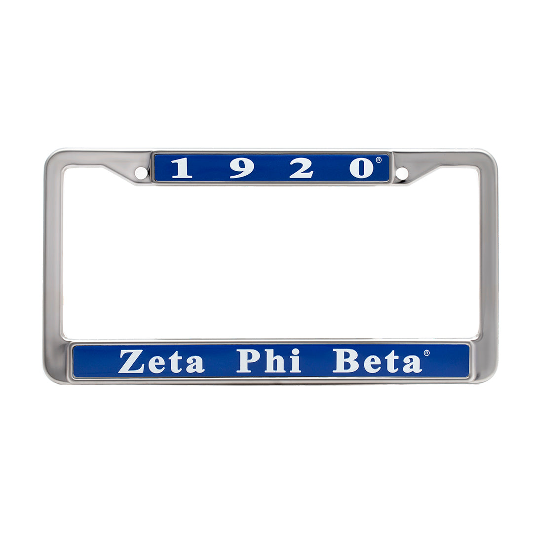License Plate Frame - Zeta Phi Beta Profyle District