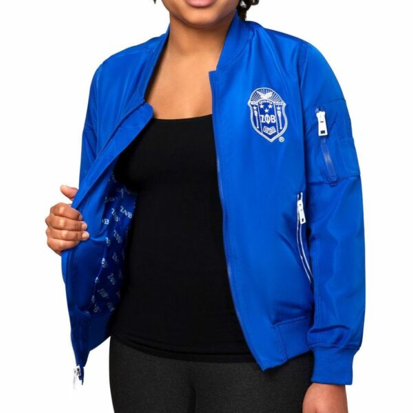 Satin Bomber Jacket - Zeta Phi Beta Outerwear Profyle District