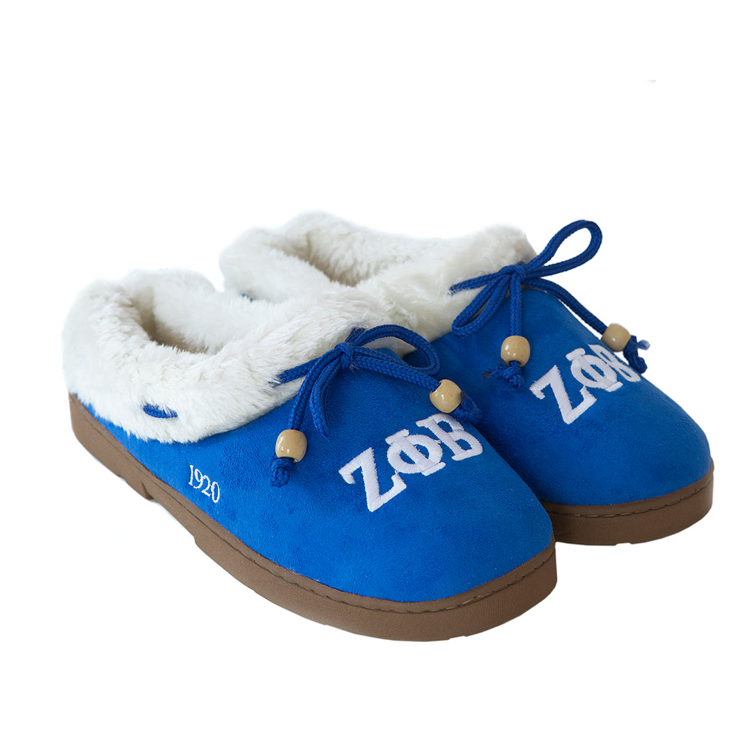 Cozy Slipper - Zeta Phi Beta (Blue) Footwear Profyle District Blue S