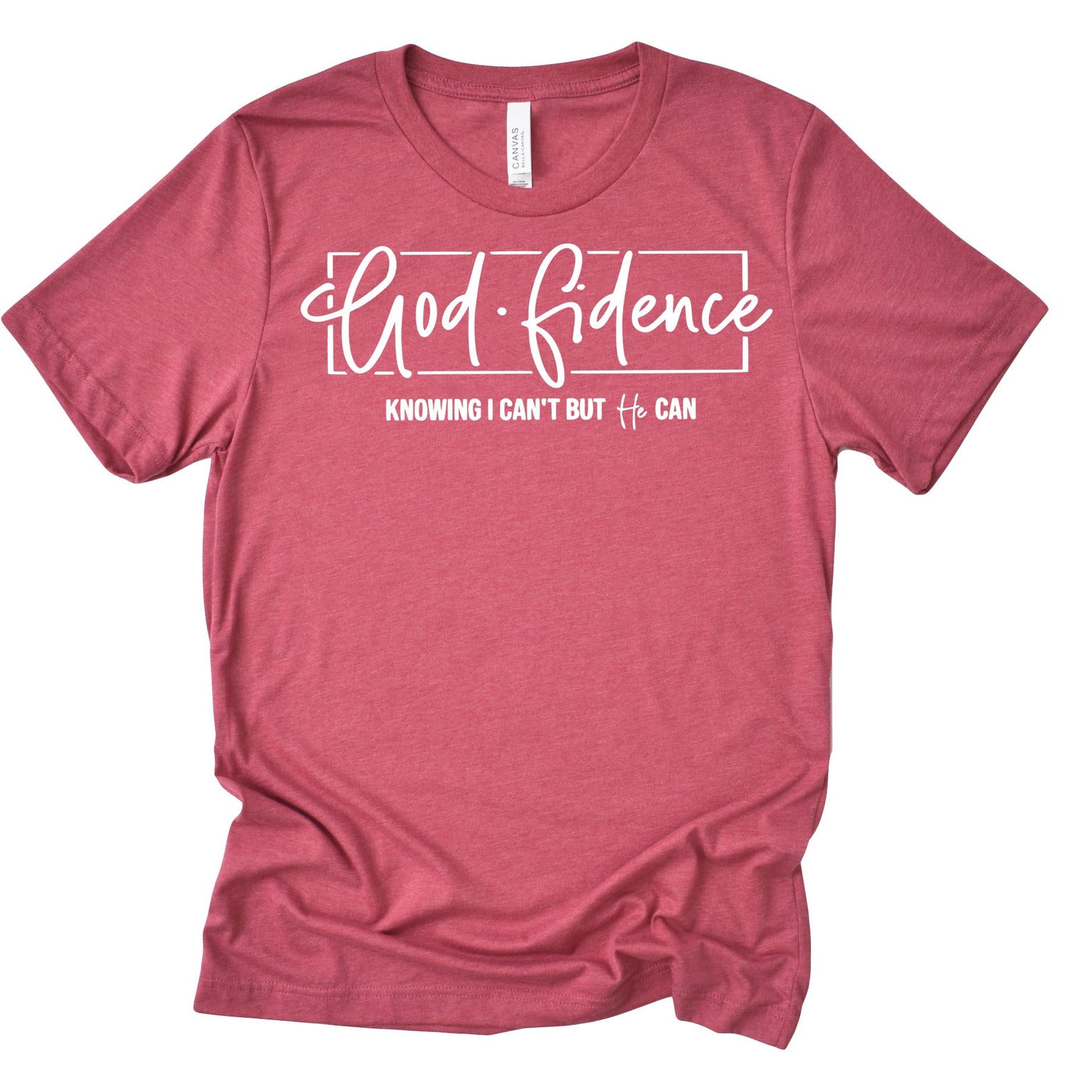 God-fidence T-Shirts Profyle District Unisex Small Raspberry